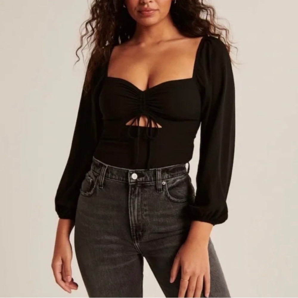 Abercrombie & Fitch Cinch Front Long Sleeve